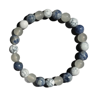Steady Within Blue & White Crystal Bracelet
