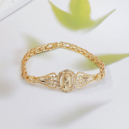 Gold Plated Virgin Mary Bracelet