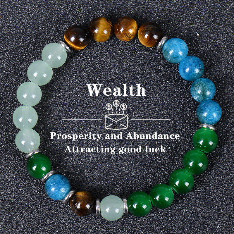 Money Bracelet with Black Onyx and Tiger's Eye
