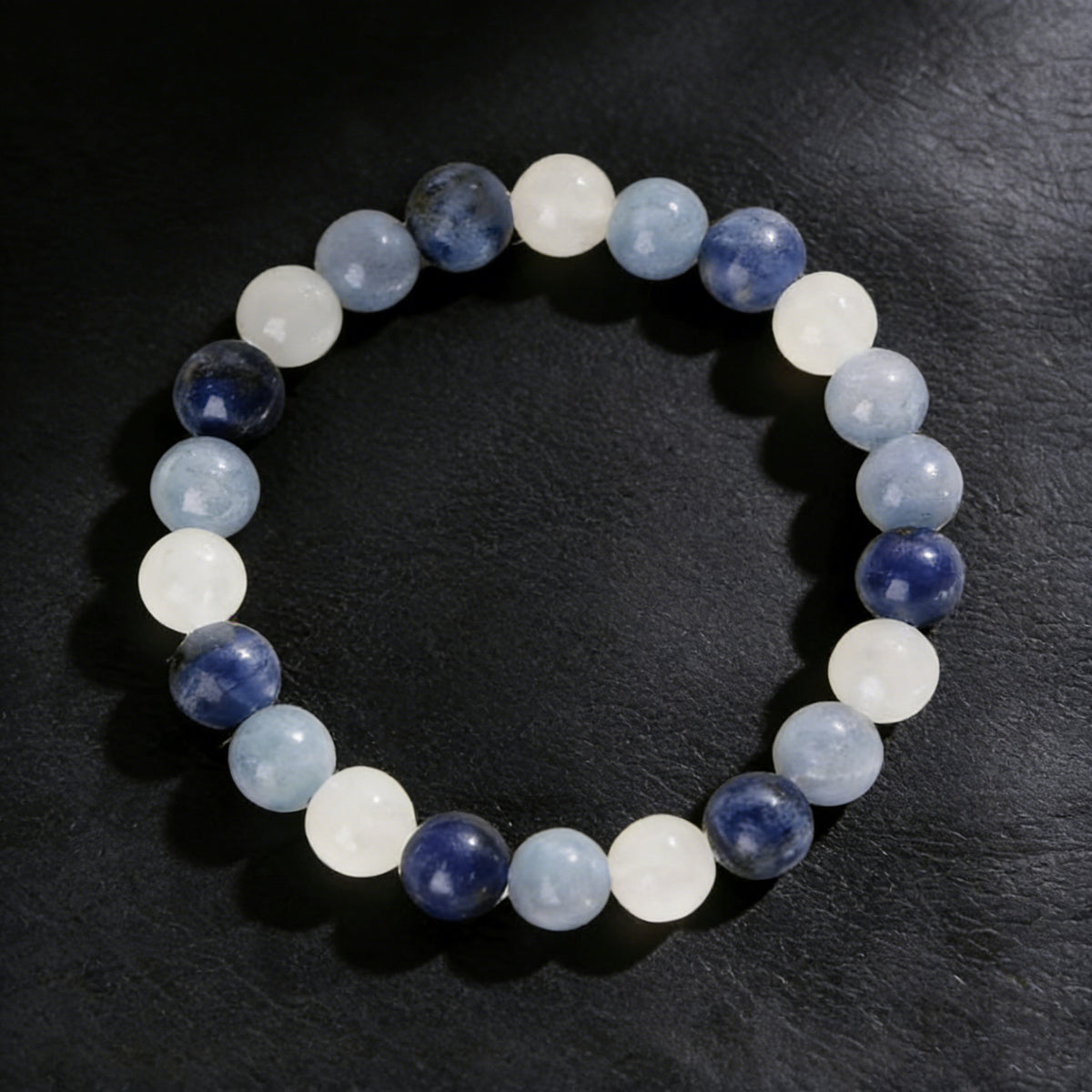 Peaceful Mind Blue & White Crystal Bracelet