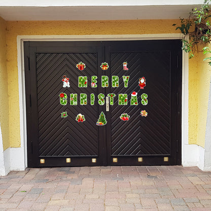 Christmas Refrigerator Magnets, DIY Fridge Santa Reindeer Snowman for Fridge Garage Kitchen Metal Door Christmas Decoration