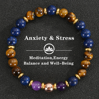 Money Bracelet with Black Onyx and Tiger's Eye