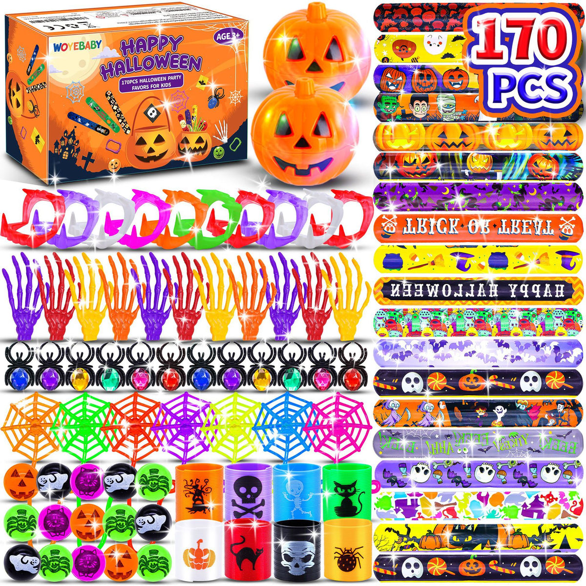 170-228 Pcs Halloween Toy Gifts for Kids