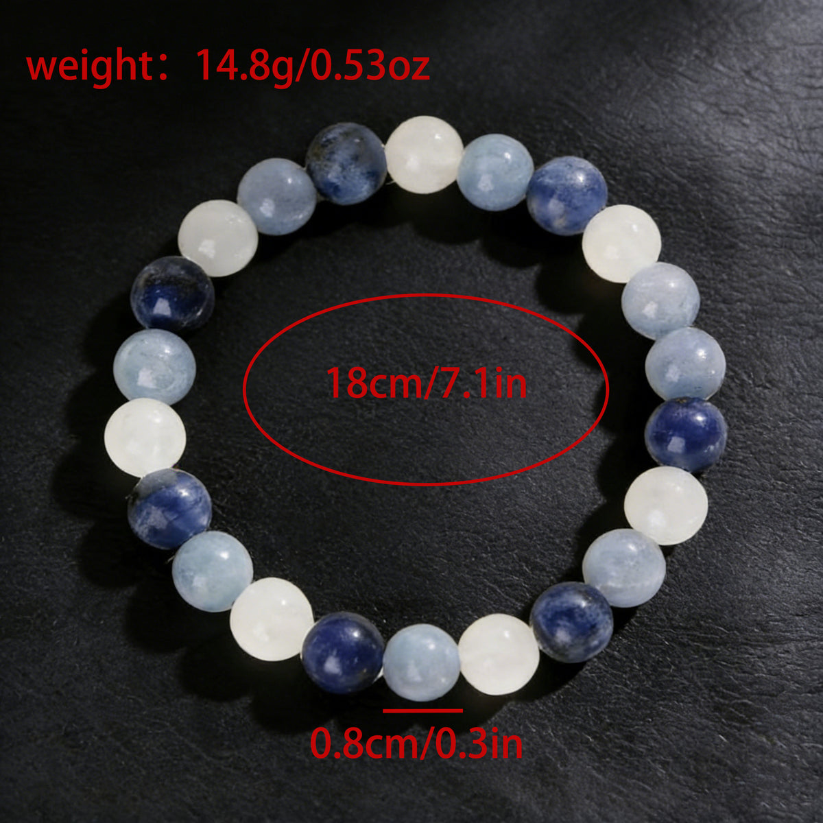 Peaceful Mind Blue & White Crystal Bracelet