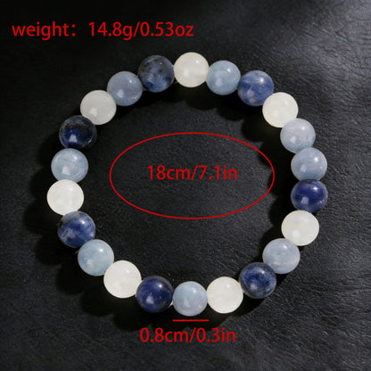 Peaceful Mind Blue & White Crystal Bracelet