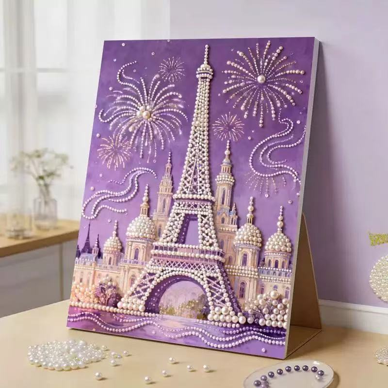 Fireworks Romantic Castle 5D Sparkling Diamond Painting Set