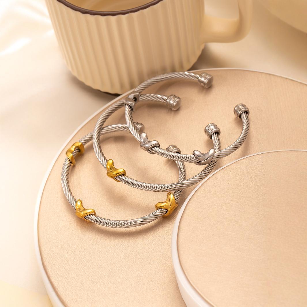 Adjustable Cable & Chain Bracelet Set