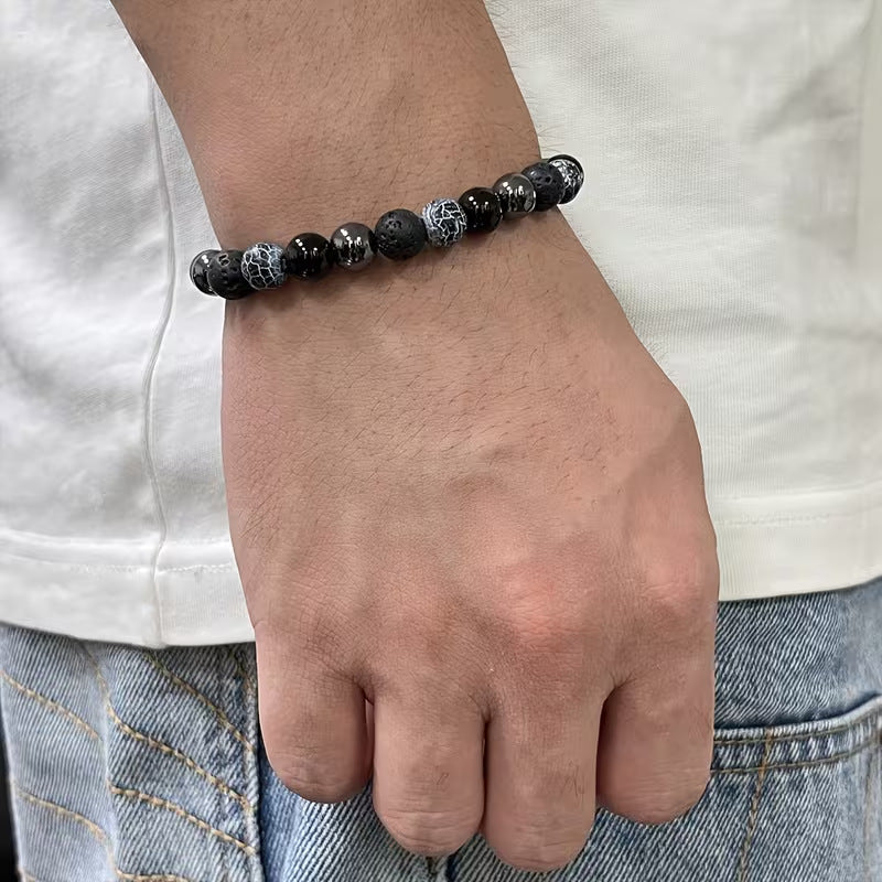 Protection & Strength Black Lava Stone Bracelet