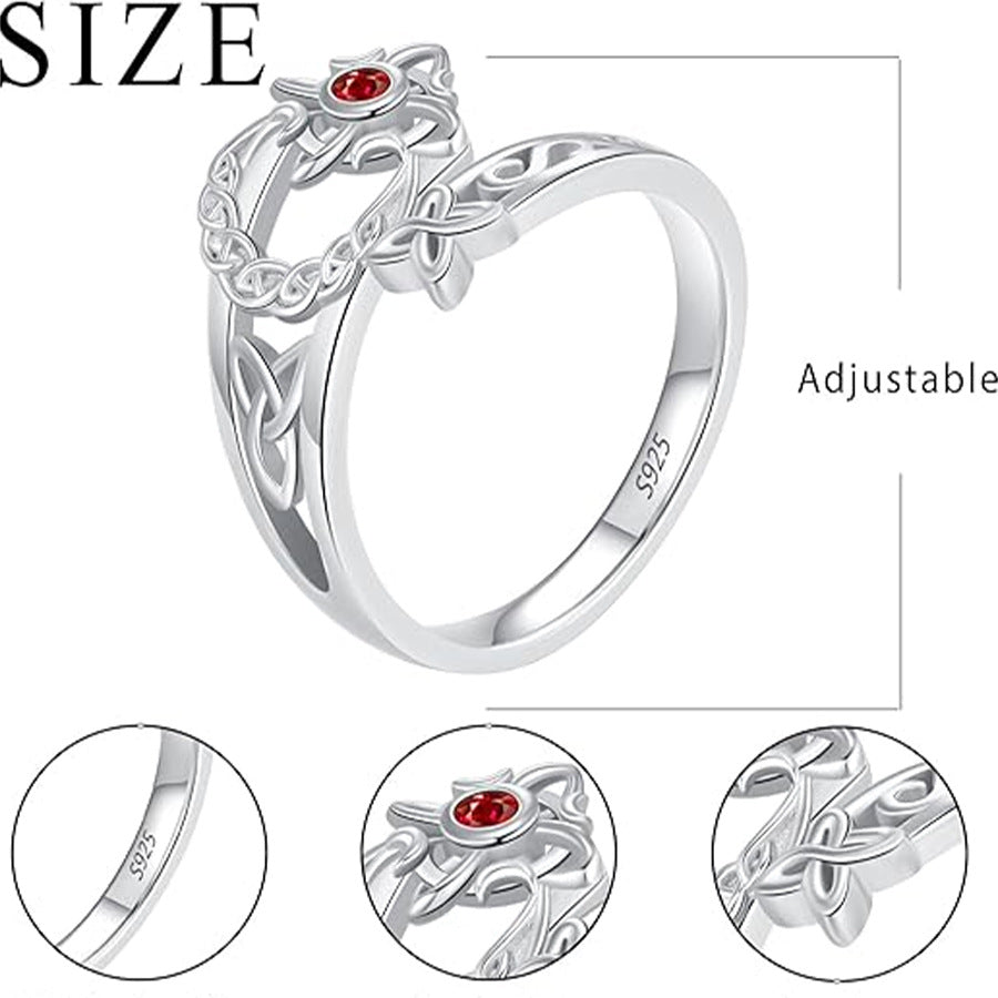 Witch’s Knot Birthstone Ring