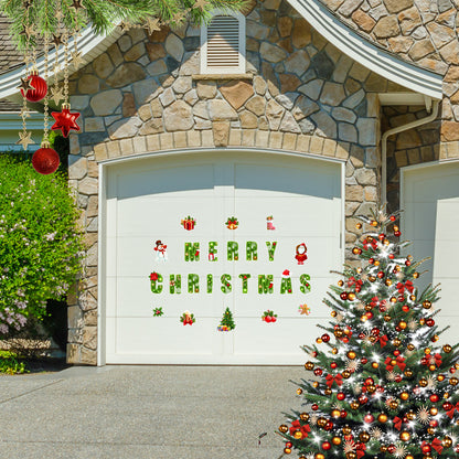 Christmas Refrigerator Magnets, DIY Fridge Santa Reindeer Snowman for Fridge Garage Kitchen Metal Door Christmas Decoration