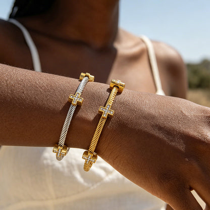 Adjustable Cable & Chain Bracelet Set