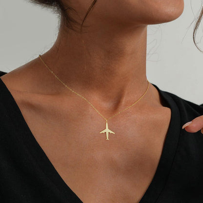 Airplane Necklace | 14-inch Collar Chain & 16-inch fashionable Chain