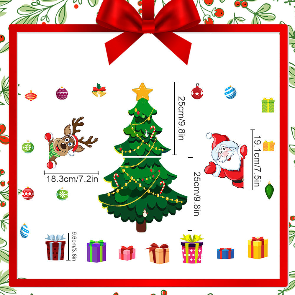 Christmas Refrigerator Magnets, DIY Fridge Santa Reindeer Snowman for Fridge Garage Kitchen Metal Door Christmas Decoration