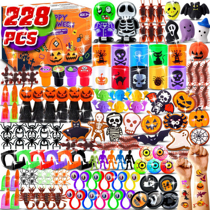 170-228 Pcs Halloween Toy Gifts for Kids