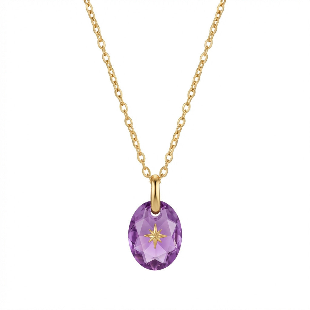 North Star Birthstone Necklace