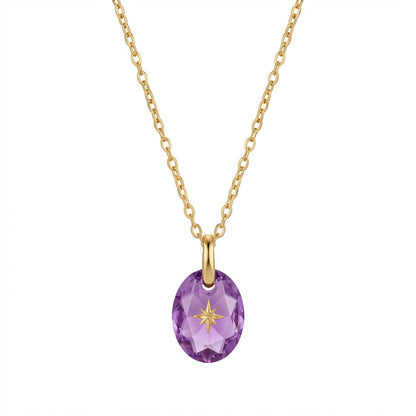 North Star Birthstone Necklace