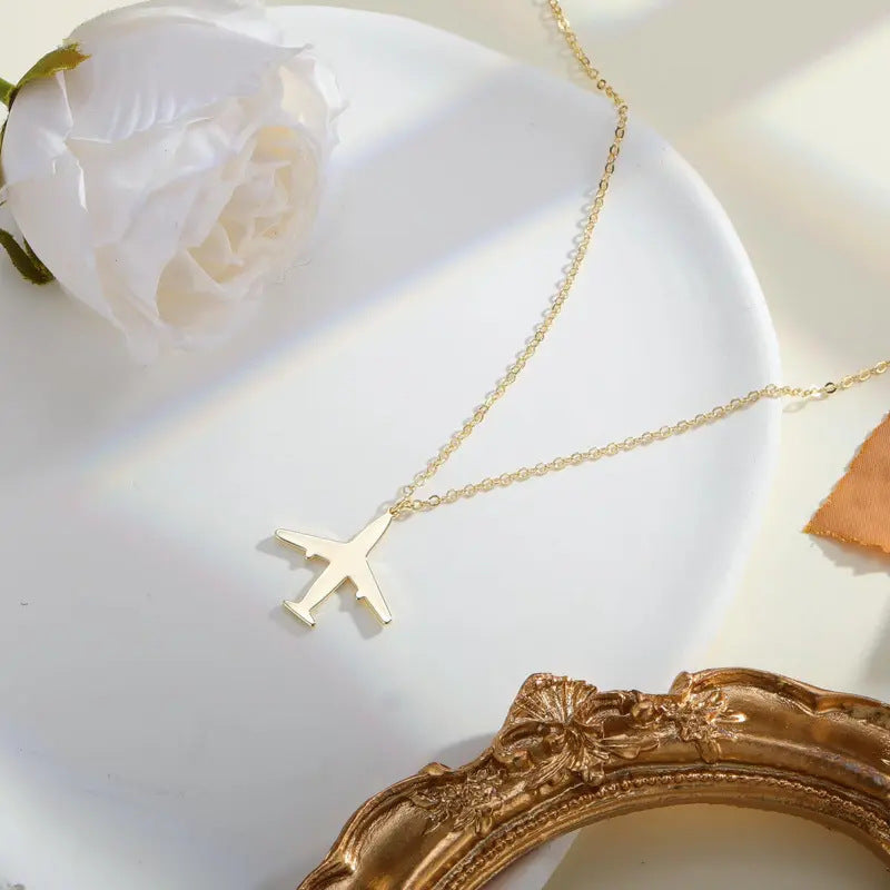Airplane Necklace | 14-inch Collar Chain & 16-inch fashionable Chain