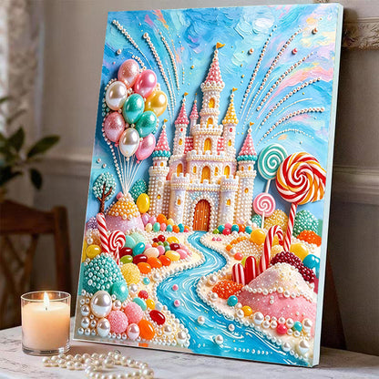 Fireworks Romantic Castle 5D Sparkling Diamond Painting Set