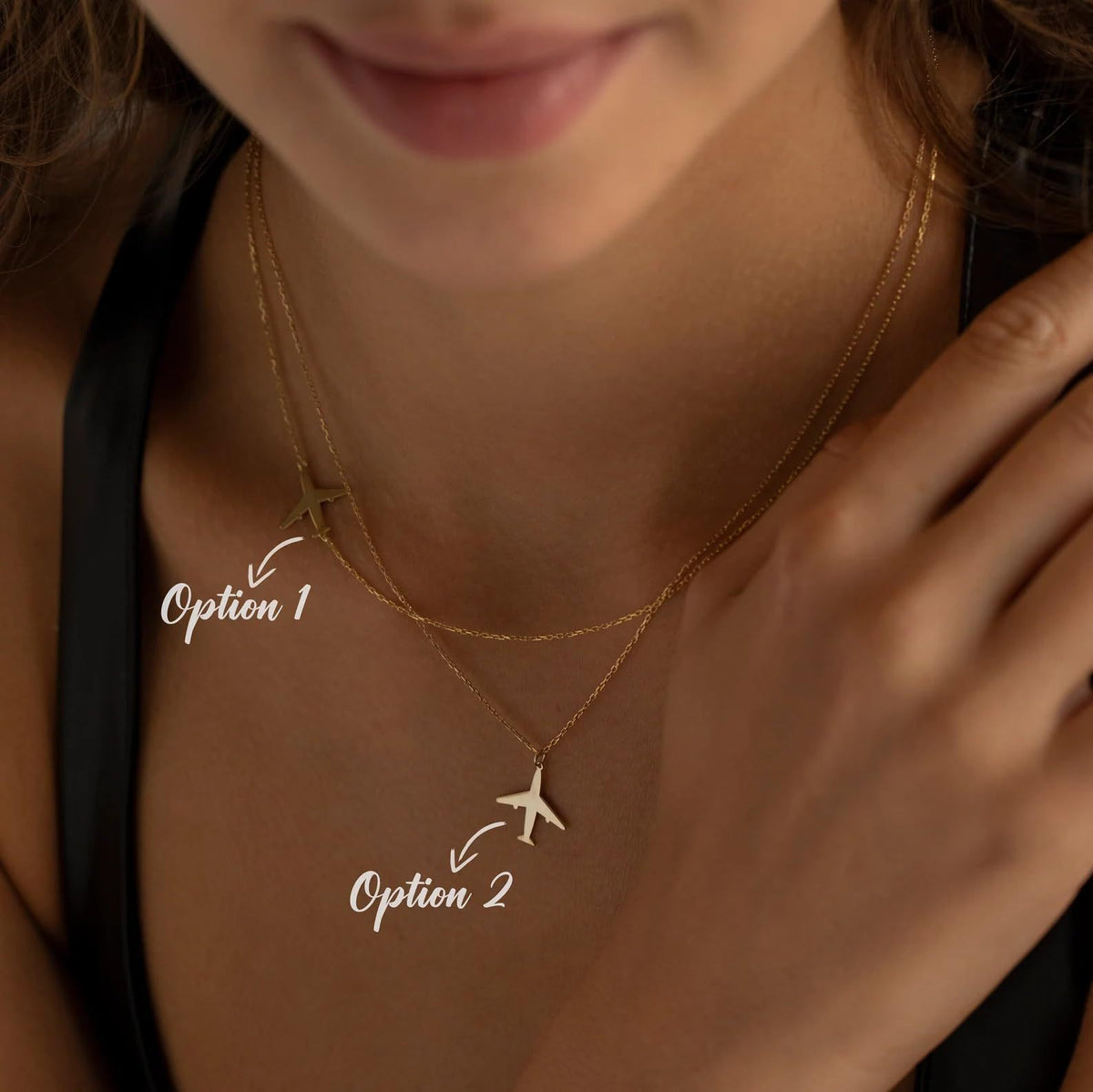 Airplane Necklace | 14-inch Collar Chain & 16-inch fashionable Chain