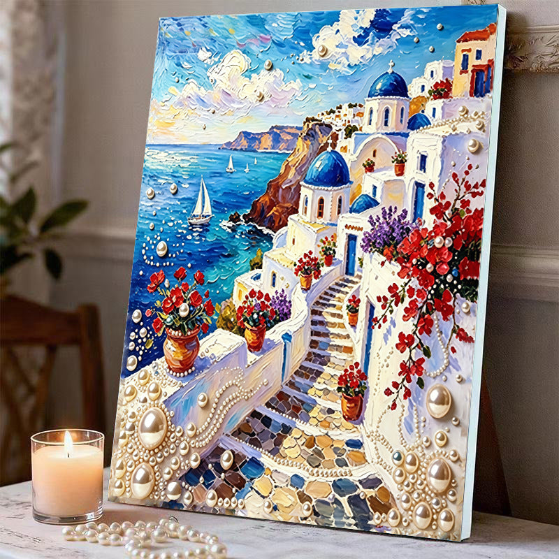 Fireworks Romantic Castle 5D Sparkling Diamond Painting Set