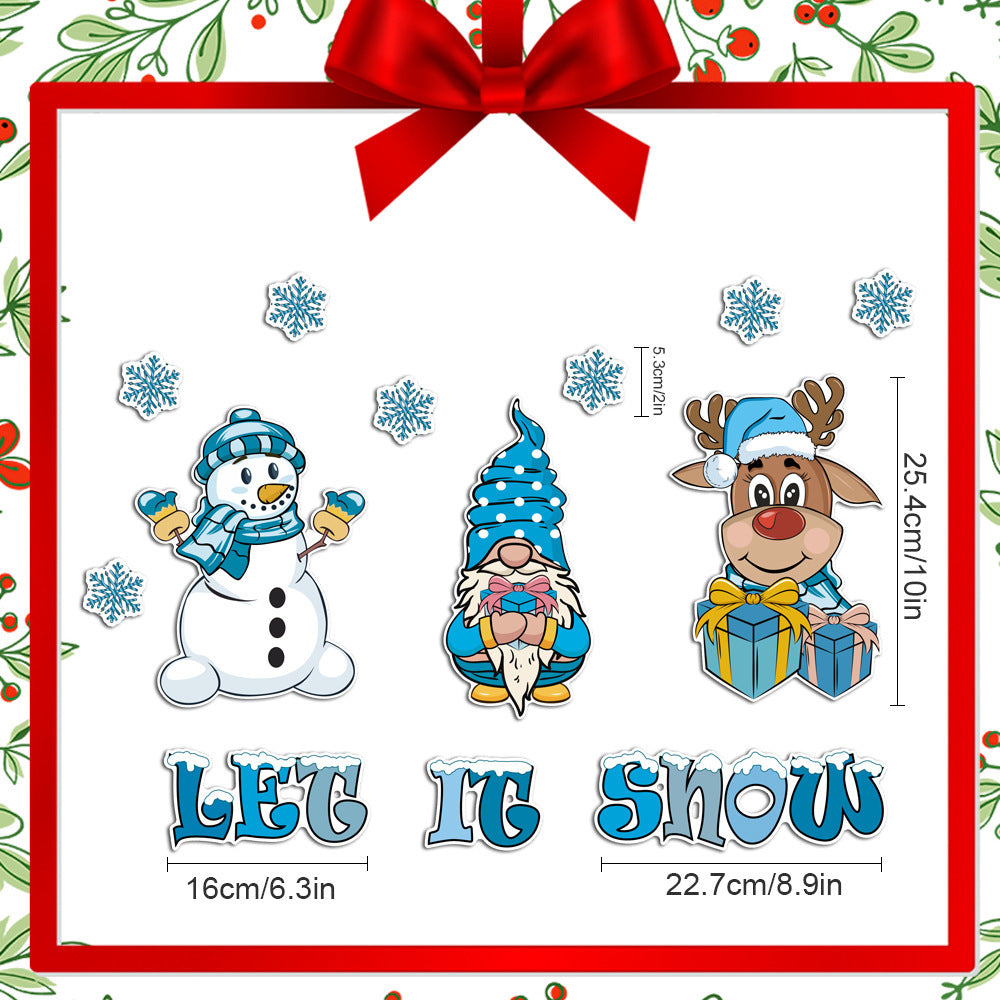 Christmas Refrigerator Magnets, DIY Fridge Santa Reindeer Snowman for Fridge Garage Kitchen Metal Door Christmas Decoration