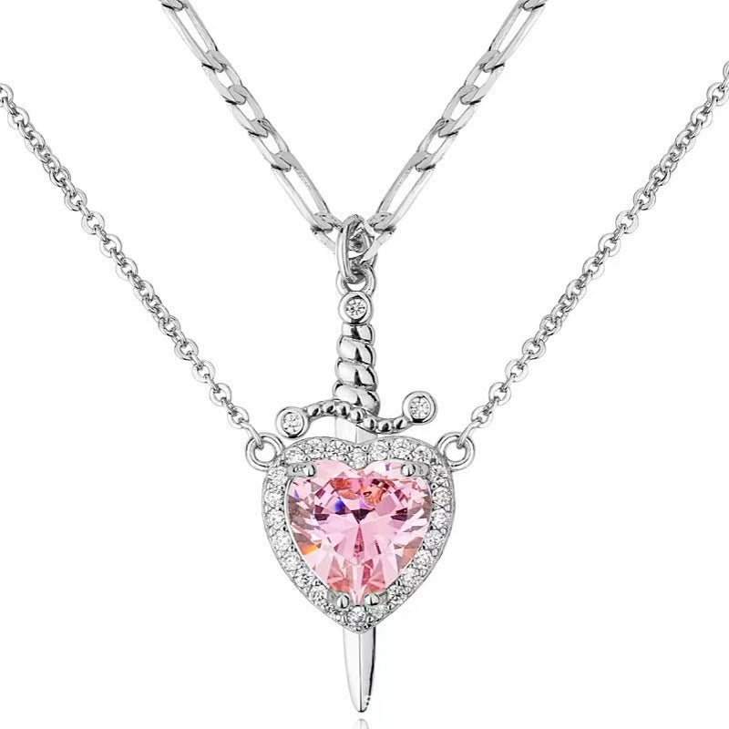 Sacred Heart Dagger Necklace