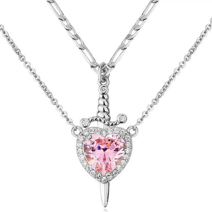 Sacred Heart Dagger Necklace