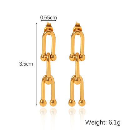 14K Gold Plated Chunky Bamboo Link Necklace