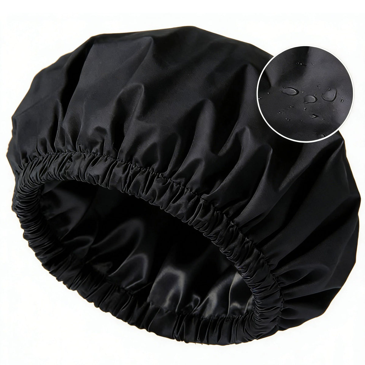 Satin-Lined Hair Protection Shower Cap