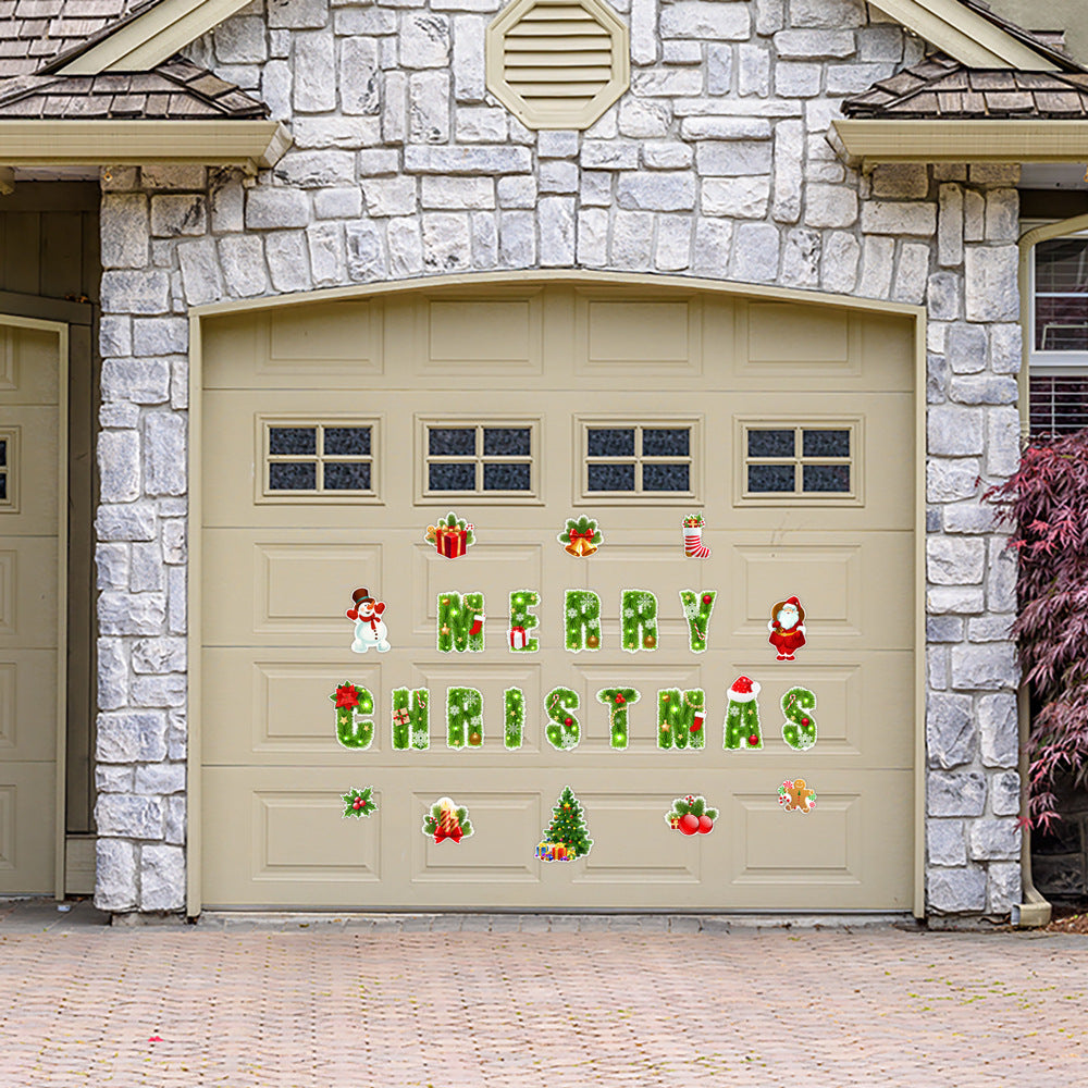 Christmas Refrigerator Magnets, DIY Fridge Santa Reindeer Snowman for Fridge Garage Kitchen Metal Door Christmas Decoration