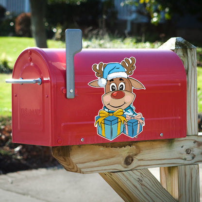 Christmas Refrigerator Magnets, DIY Fridge Santa Reindeer Snowman for Fridge Garage Kitchen Metal Door Christmas Decoration