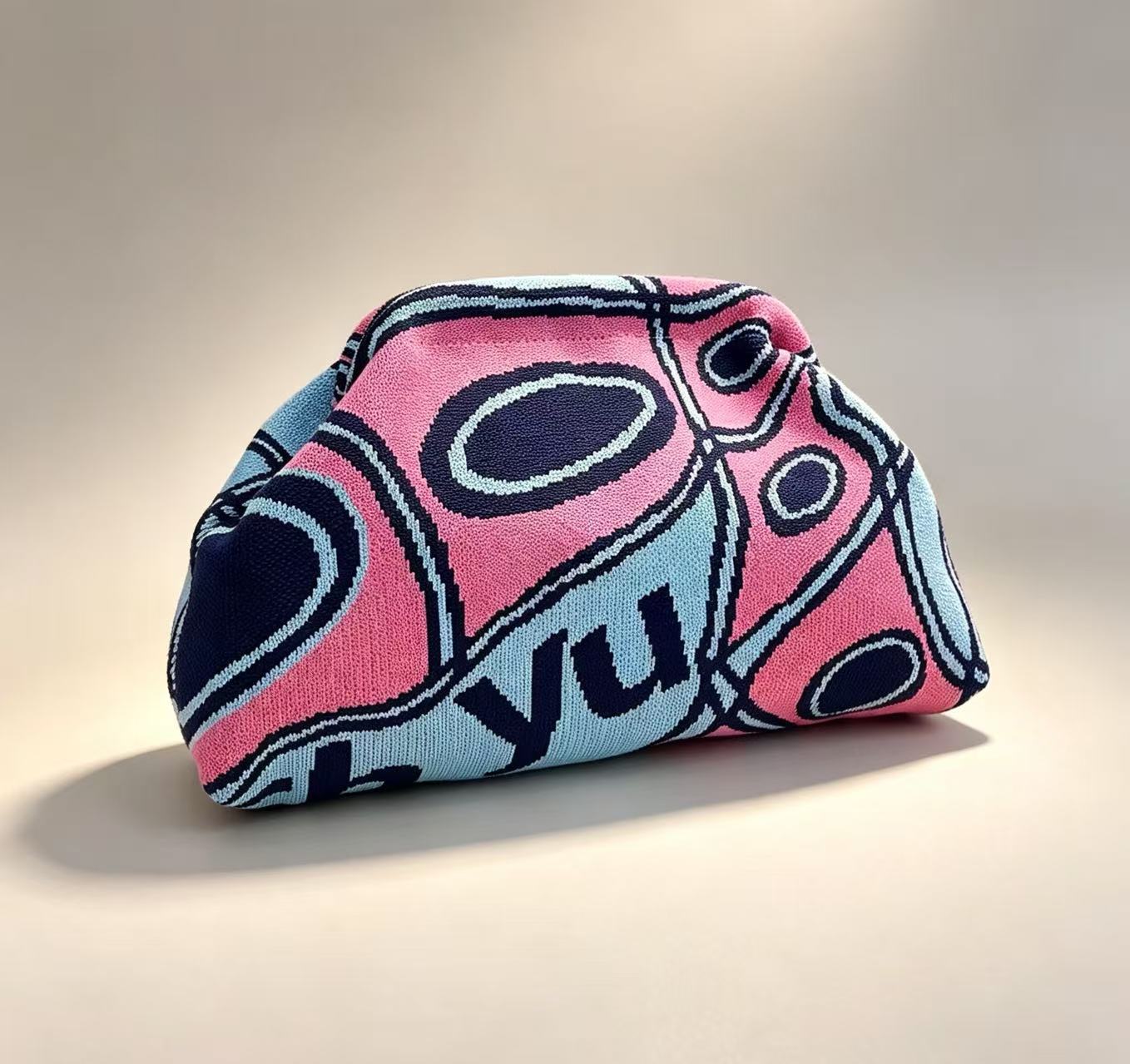 Women's Color-Block Handheld Bag
