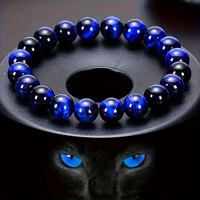 Blue Resolve Cat-Eye Crystal Bracelet