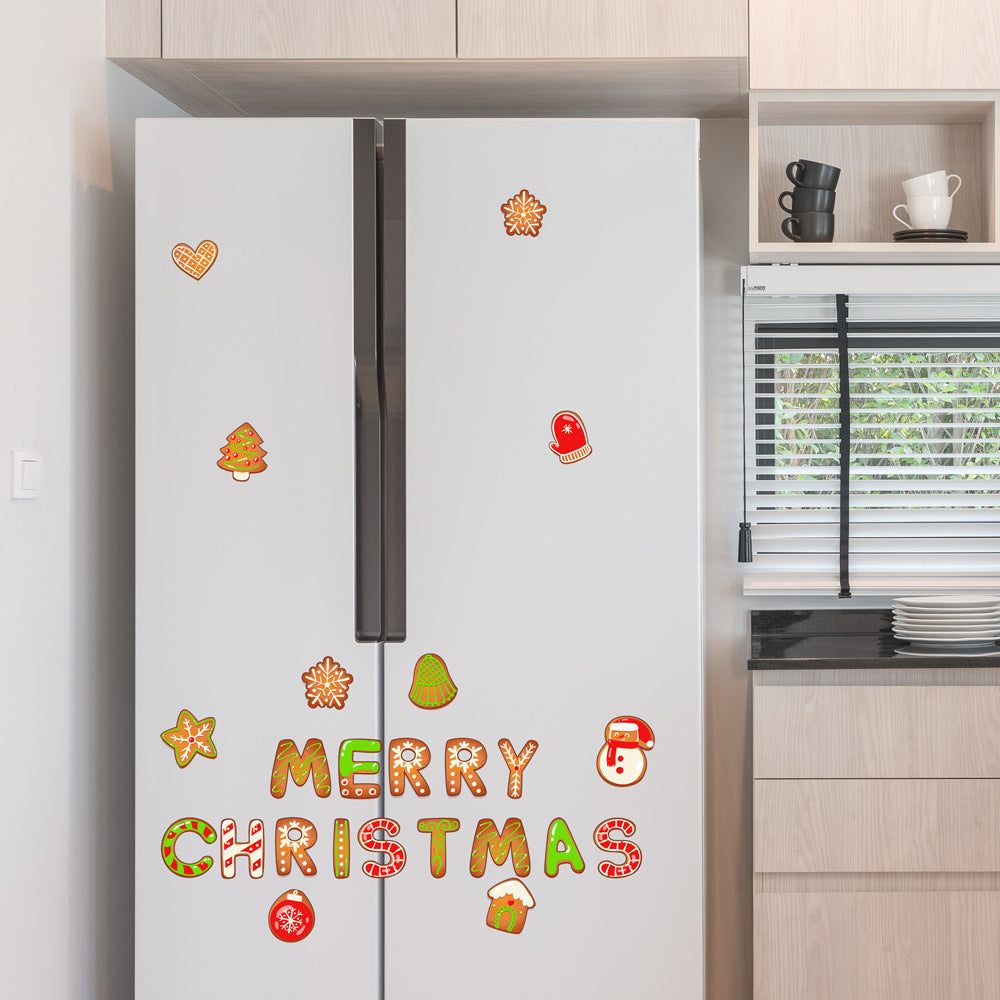 Christmas Refrigerator Magnets, DIY Fridge Santa Reindeer Snowman for Fridge Garage Kitchen Metal Door Christmas Decoration