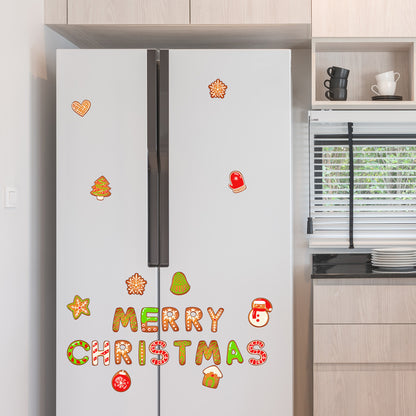 Christmas Refrigerator Magnets, DIY Fridge Santa Reindeer Snowman for Fridge Garage Kitchen Metal Door Christmas Decoration