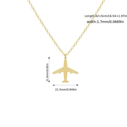 Airplane Necklace | 14-inch Collar Chain & 16-inch fashionable Chain