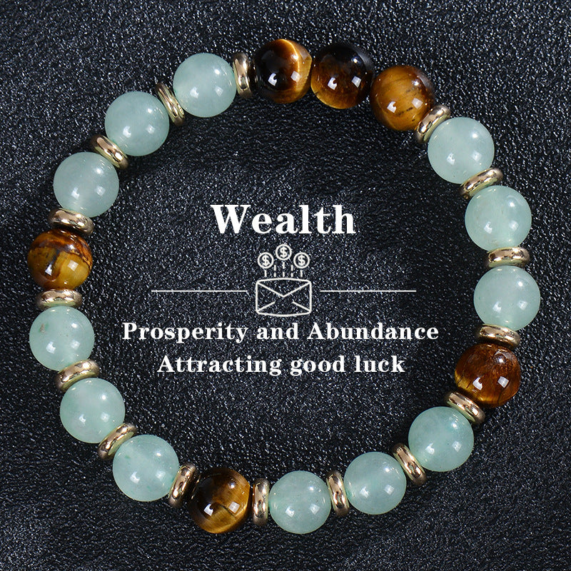 Money Bracelet with Black Onyx and Tiger's Eye