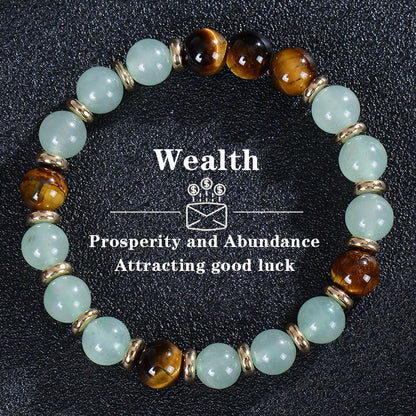 Money Bracelet with Black Onyx and Tiger's Eye