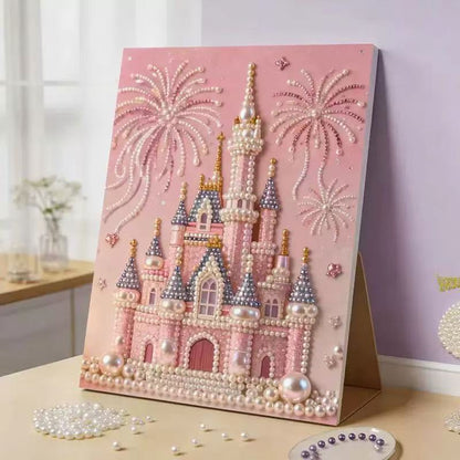 Fireworks Romantic Castle 5D Sparkling Diamond Painting Set