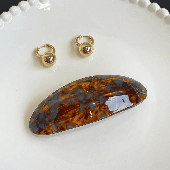 French Oval Hair Barrette 5-Pack