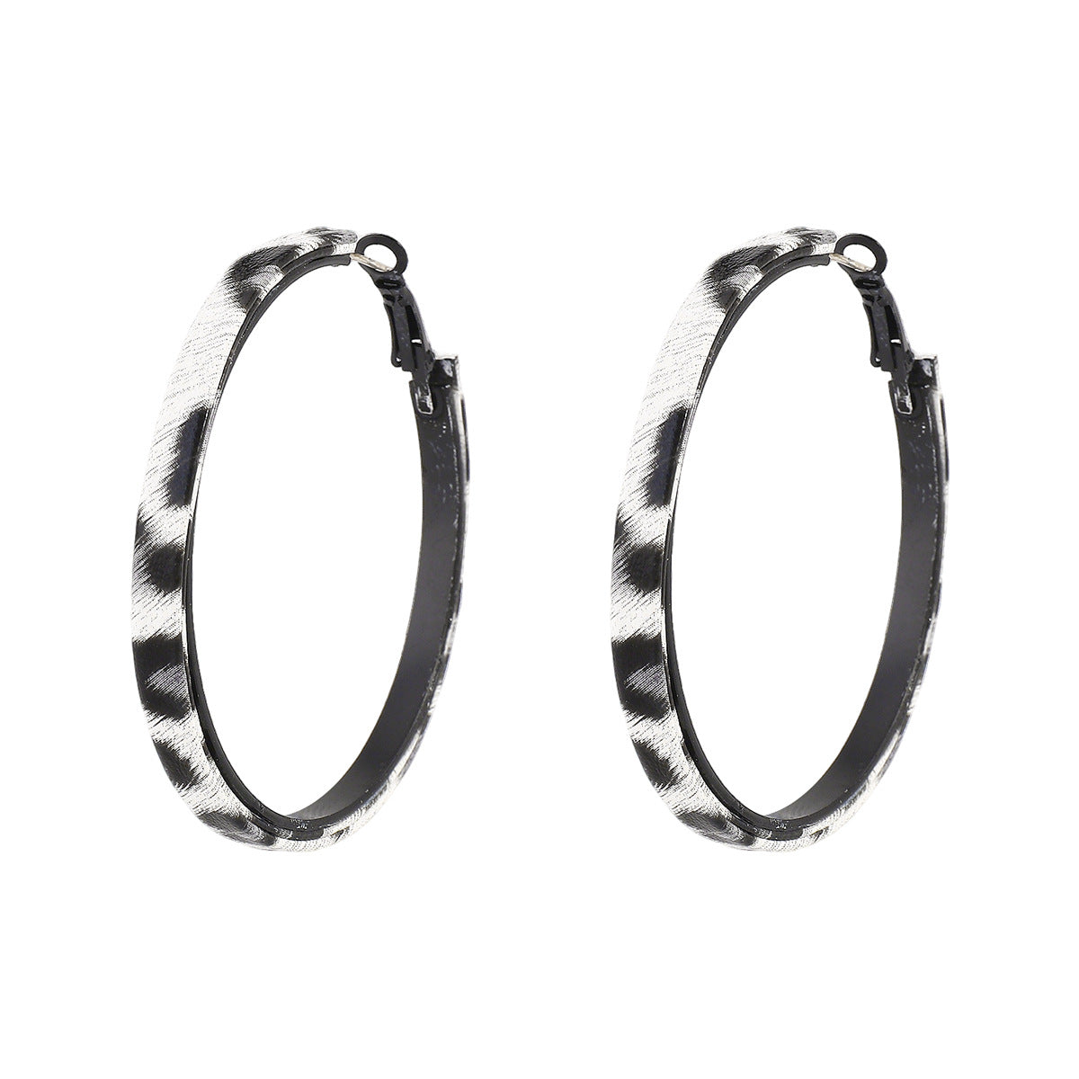 Bold Leopard Print Hoop Earrings