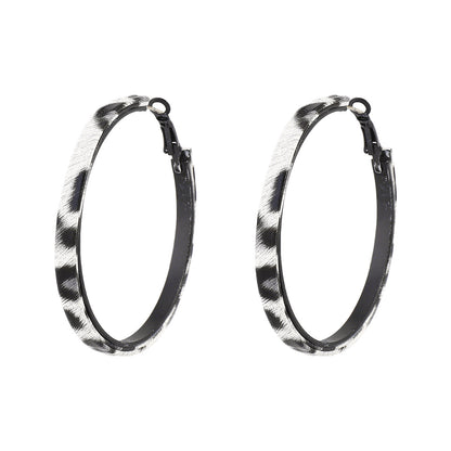 Bold Leopard Print Hoop Earrings