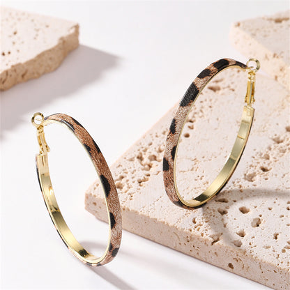 Bold Leopard Print Hoop Earrings