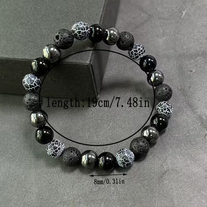 Protection & Strength Black Lava Stone Bracelet