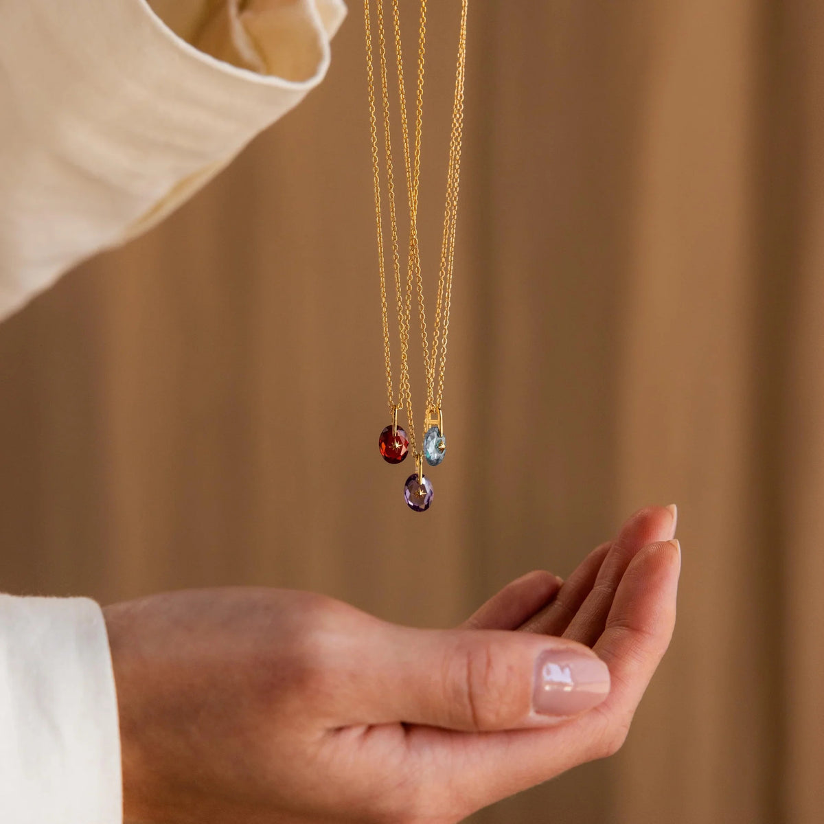 North Star Birthstone Necklace
