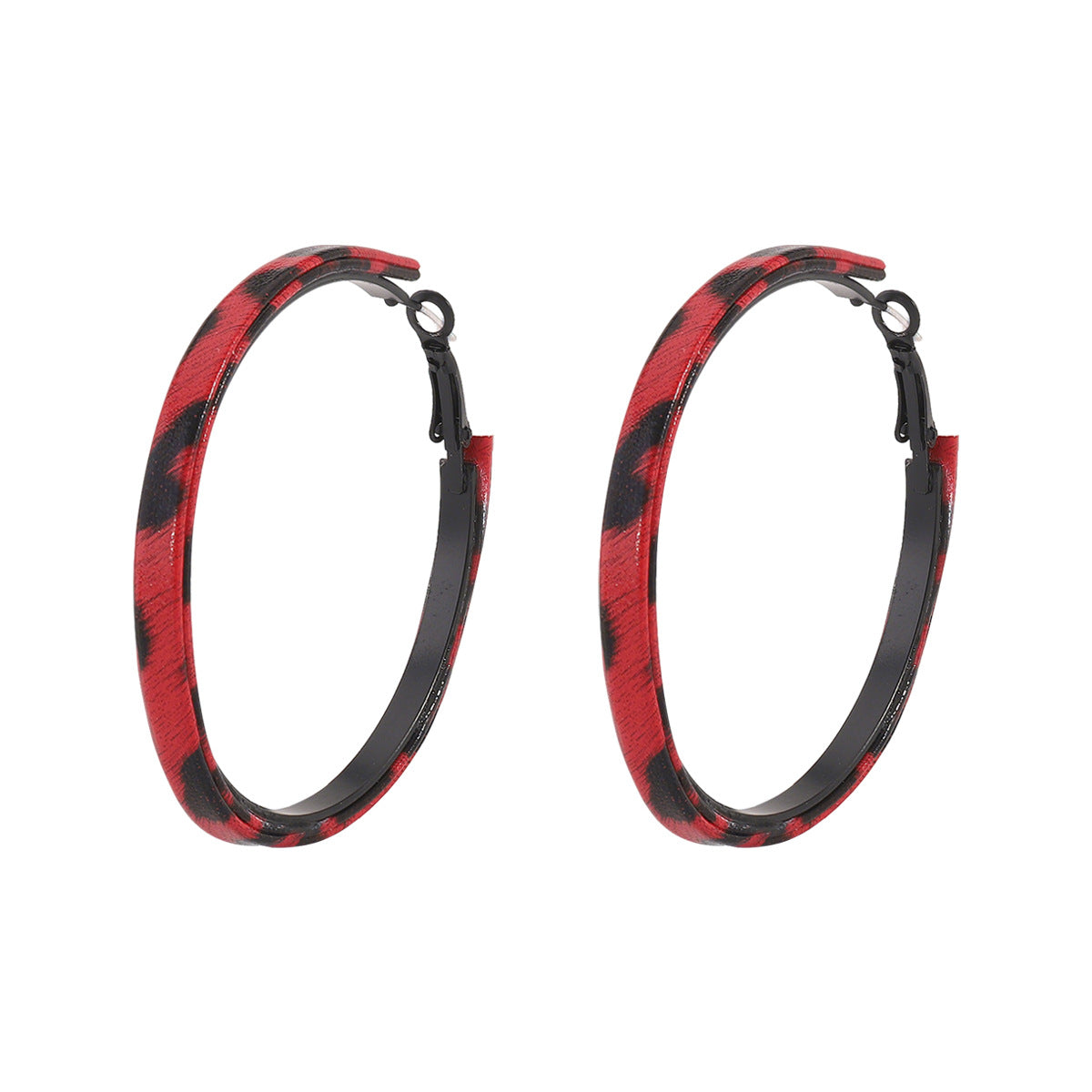Bold Leopard Print Hoop Earrings