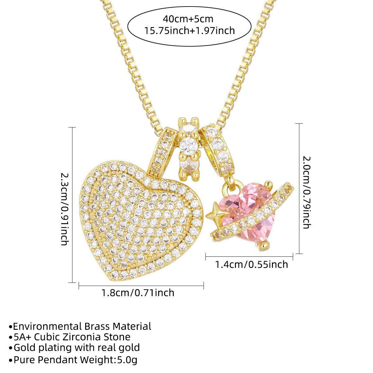 Women's Heart Charm Necklace