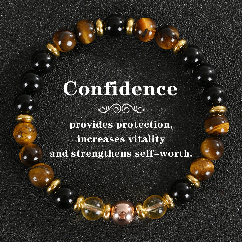 Money Bracelet with Black Onyx and Tiger's Eye