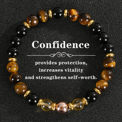 Money Bracelet with Black Onyx and Tiger's Eye