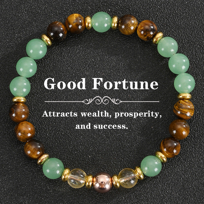 Money Bracelet with Black Onyx and Tiger's Eye